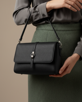 Black Formal Shoulder Bag For Ladies