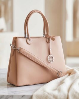 Beige Formal Hand Bag For Ladies