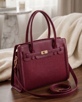 Maroon Formal Hand Bag For Ladies