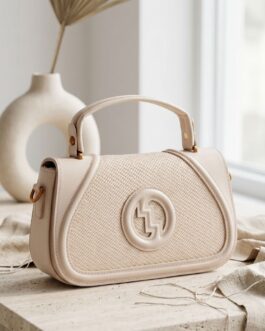 Cream Formal Shoulder Bag For Women