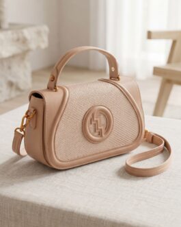 Beige Formal Shoulder Bag For Ladies