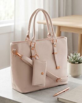 Beige Formal Shoulder Bag For Women