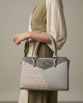 Grey Formal Hand Bag For Ladies