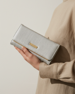Silver Casual Wallet For Women