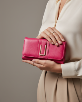 Maroon Casual Wallet For Women