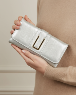 Silver Casual Wallet For Women