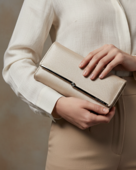 Grey Casual Wallet For Ladies