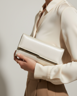 Silver Casual Wallet For Ladies