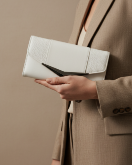 White Casual Wallet For Women