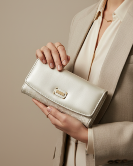 Silver Casual Wallet For Women
