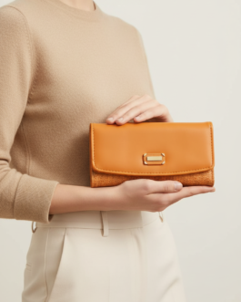 Khaki Casual Wallet For Women