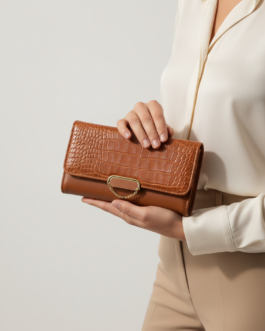 Brown Casual Wallet For Women
