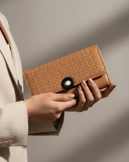 Beige Casual Wallet For Women