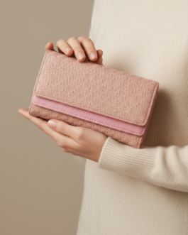 Pink Casual Wallet For Women