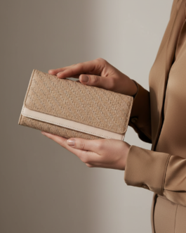 Beige Casual Wallet For Women