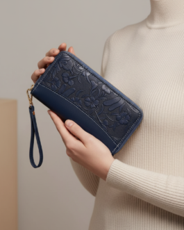 Blue Casual Wallet For Women