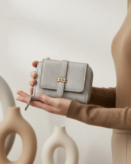 Grey Casual Wallet For Women
