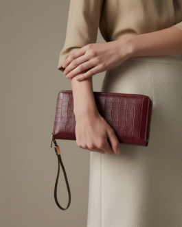 Maroon Casual Wallet For Ladies