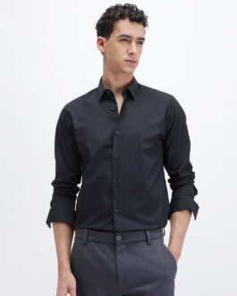 Slim Fit Casual Plain Shirt