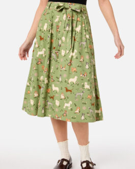 Cute Dogs Midi Skirt