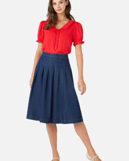 Oakley Pleat Midi Skirt