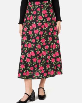Winter Rose Midi Skirt