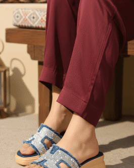 Blue Formal Slipper For Women