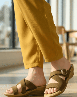 Olive Formal Slipper For Women