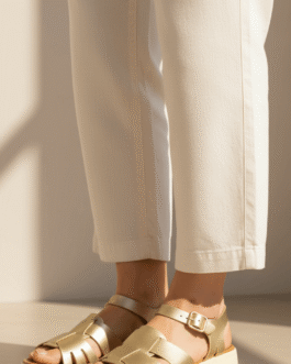 Golden Formal Sandal For Ladies