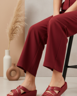 Maroon Formal Slipper For Women
