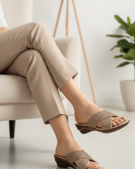Golden Formal Slipper For Ladies