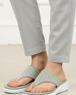 Green Formal Chappal For Ladies