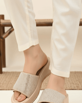Beige Formal Slipper For Ladies