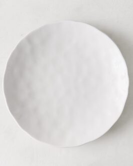 Pebble White Ceramic Salad Plate