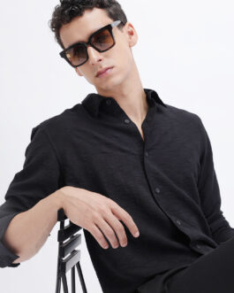 Crinkle Effect Textured Shirt