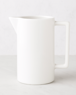 Rectangular Handled Large Ceramic Pitcher