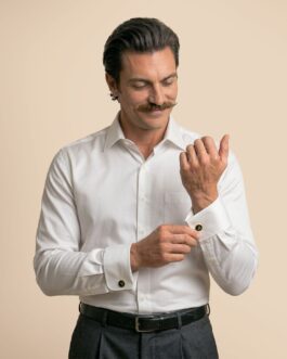 French Cuff Giza Cotton Shirt In Snow