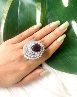 Women Purple Adjustable Ring