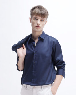 Slim Fit Solid Cotton Shirt