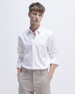 Satin Stretch Solid Shirt