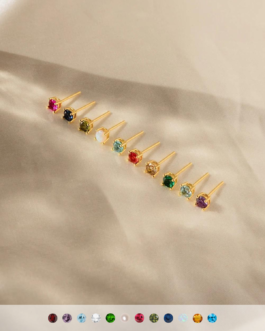 Booker Large Birthstone Studs