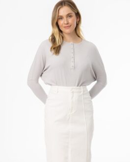 Slate Henley Dolman T-Shirt