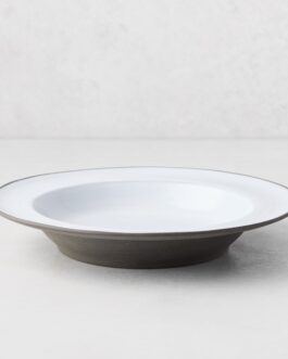 Smoke Grey Stoneware Soup Bowl