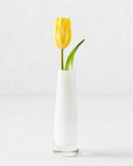 White Solifleur Small Glass Bud Vase