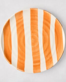 Spiral Orange Stripe Salad Plate