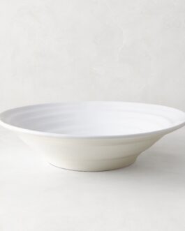 Spiral Ceramic Flared Serve Bowl