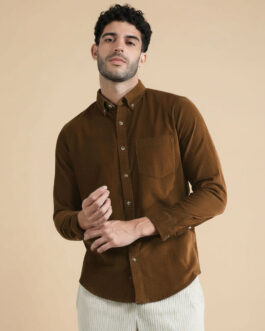 Cruise Corduroy Shirt In Tan
