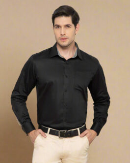 Vintage Black Shirt with Houndstooth