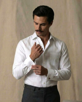Whisper Easy To Iron French Cuff Shirt In Cloud White