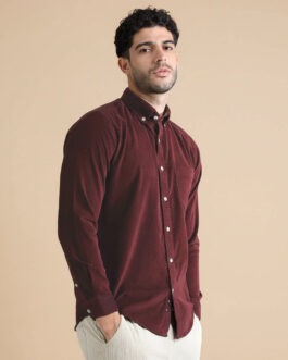 Cruise Corduroy Shirt In Wineberry